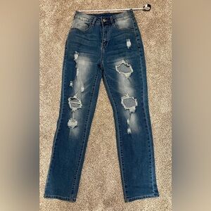 Womens’ Distressed Blue Jeans Size Small